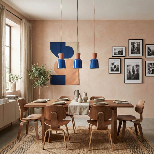 Lámpara Colgante Retro Moderna de Cuenco Colorido Chromara para Isla de Cocina y Comedor