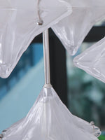 Load image into Gallery viewer, Art Deco Astris Elara Star Pendant Light – Frosted Glass Pendant with Geometric Style
