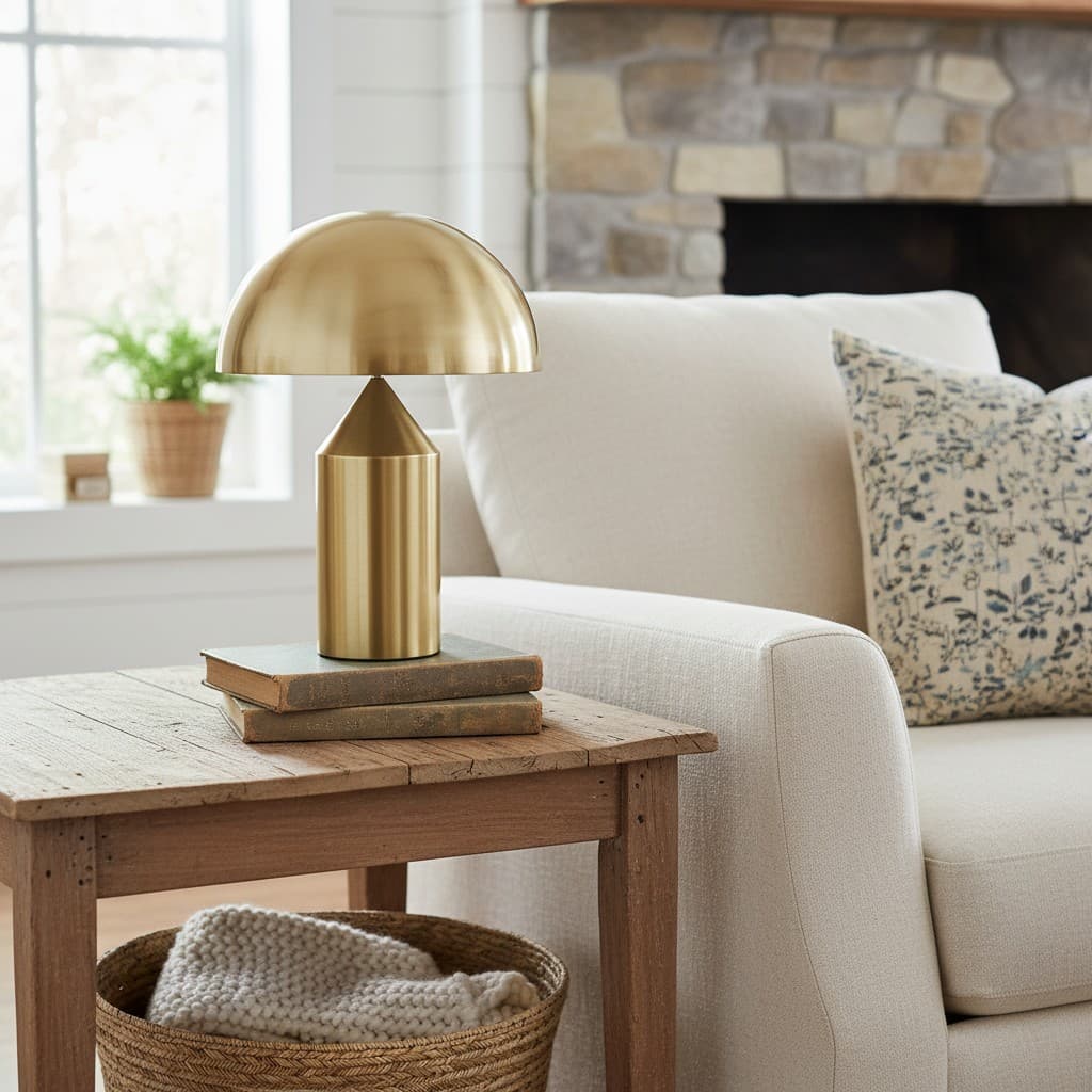 HaloVell Paddenstoel Tafellamp – Sculpturale Moderne Accentverlichting voor Woonruimtes N10