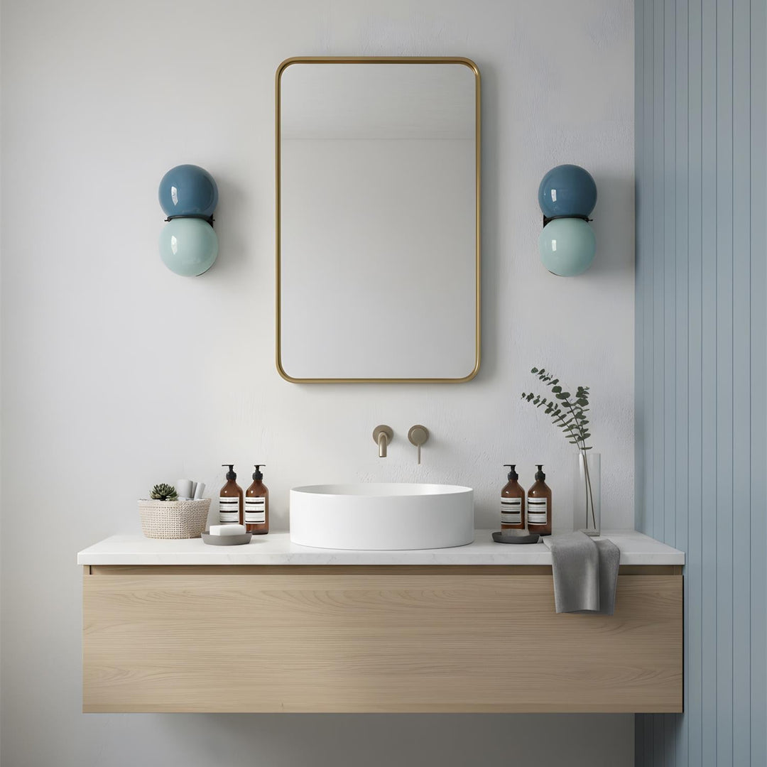 Twinwave Wandleuchte – Doppel-Glaskugel-Wandleuchte für Wohnzimmer und Schlafzimmer