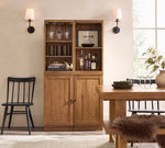 Load image into Gallery viewer, Rowan Bronze or Brass Wall Sconce - Iron Light with White Linen Shade for Home
