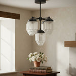 Load image into Gallery viewer, Tierlux Glass Chandelier – Vintage Brass Globe Lighting Fixture
