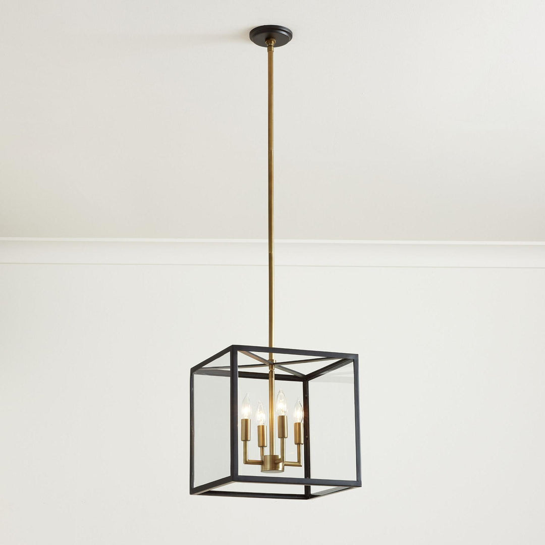 Ferrix Modern Outdoor Lantern Iron Pendant Lamp - Industial Glass Lighting Design