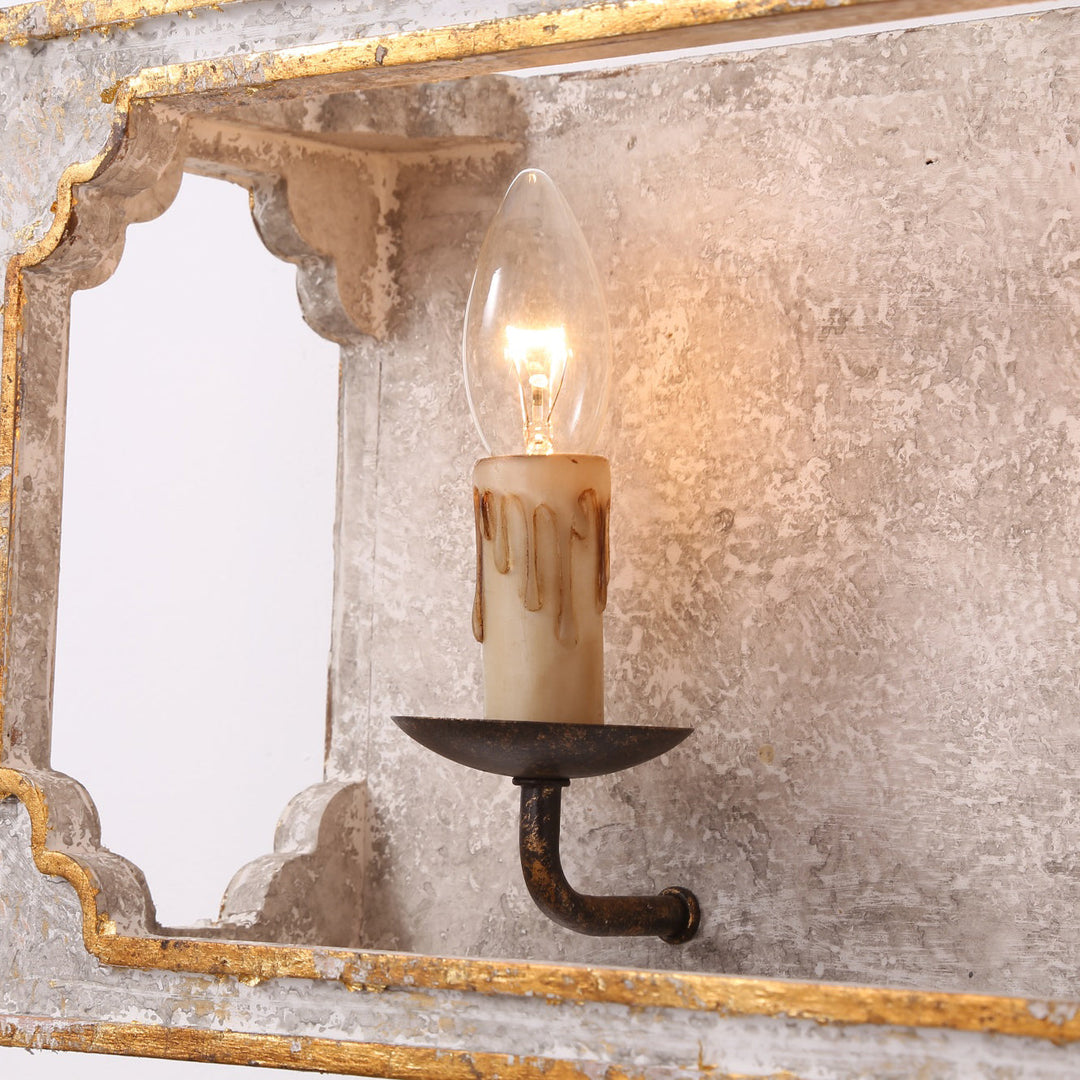 Boho Rustikale Würfel-Wandleuchte