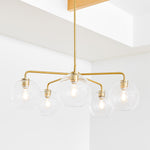 Load image into Gallery viewer, Selvion Elegant 5-Light Globe Chandelier – Modern Glass Pendant Lighting Fixture
