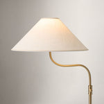 Load image into Gallery viewer, Fibura Elegant Floor Lamp Linen Shade Champagne Bronze – Add Warmth
