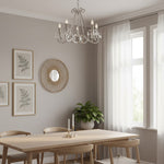 Bild in der Galerieansicht laden, Talonis Kristall-Kronleuchter - Traditioneller Kerzenstil aus Messing und Nickel für Wohnzimmer und Esszimmer