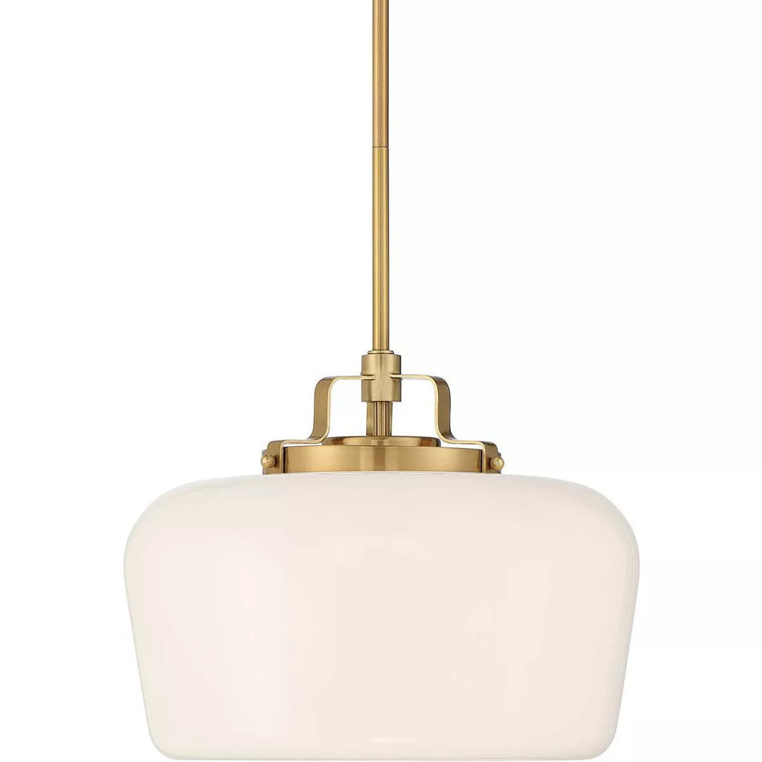 Lámpara colgante de vidrio opalino Lirra - Gota metálica moderna ajustable para cocina y comedor