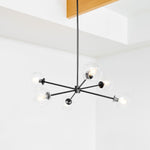 Load image into Gallery viewer, Brina 6-Light Glass Metal Frame Chandelier - Perfect Lighting
