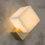Bild in die Galerieansicht laden, Block Alabaster Wandkerze