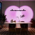 Cargar imagen en el visor de la Galería, Lámpara colgante lineal para comedor con luz de lavado de pared
