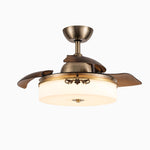 Bild in die Galerieansicht laden, Antique brass retractable ceiling fan light style E