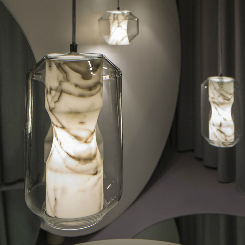 Glas Alabaster-Pendelleuchte