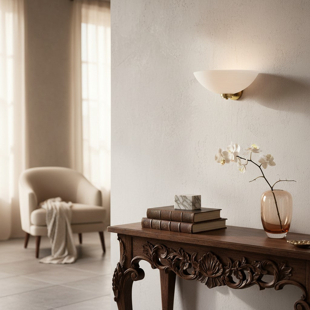 Lunetal Uplighter Retro Art Deco Profiel Wandlamp – Decoratieve Wandlamp voor Entree of Studiekamer