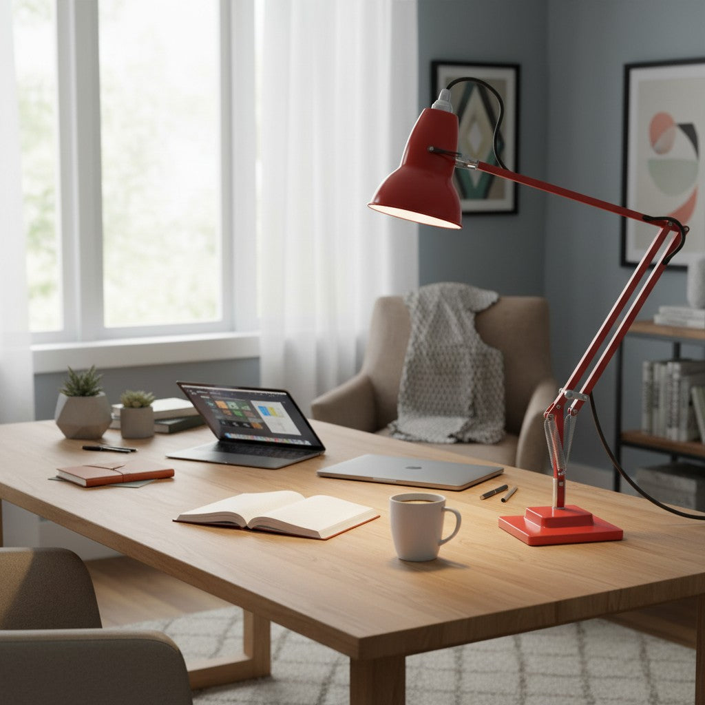 Modryx Vintage Verstelbare Bureaulamp – Industriële Taaklamp voor Thuiswerkplekken