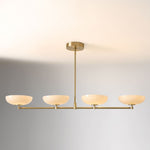 Cargar imagen en el visor de la galería, Lámpara de araña de globo de vidrio Vega de estilo moderno de mediados de siglo con pantallas de vidrio para comedor y isla de cocina