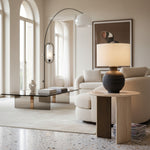 Afbeelding laden in galerijweergave, Ceruna Tafellamp met Gestructureerde Keramische Voet en Zachte Gloed voor Nachtkastje in Slaapkamer