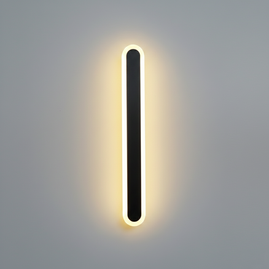 Luz de Pared Ovalada Metálica Minimalista Edge IP65 Impermeable para Exterior