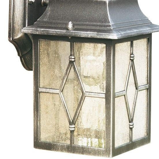 Frostine Traditionele Buitenmuurlamp - Lantaarn met Loodglas voor Veranda- en Terrasverlichting