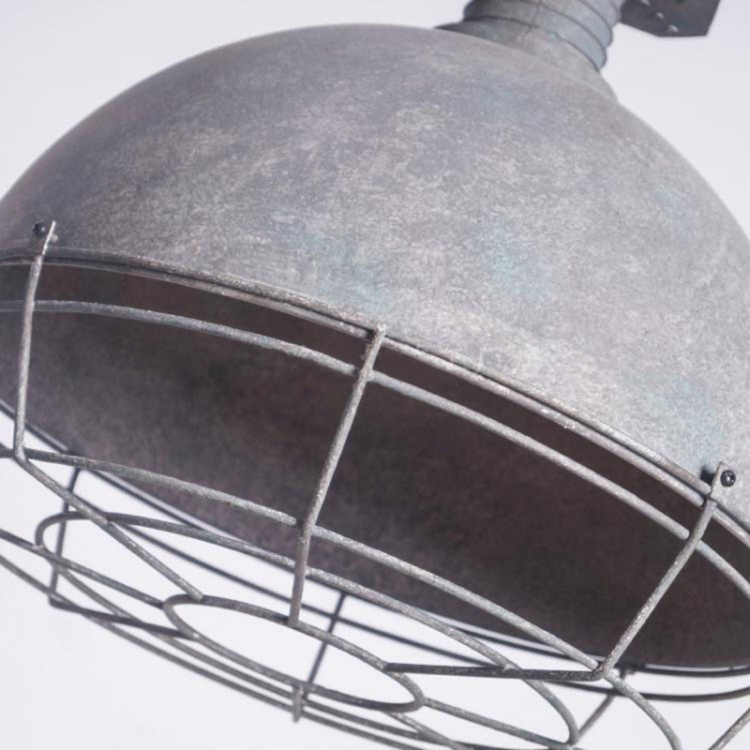 Industrielle Metall-Pendelleuchte mit Käfig