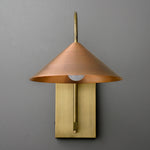 Load image into Gallery viewer, Conique Metal Minimalist Wall Sconce - Sculptural Brass Arch Light for Modern Interiors
