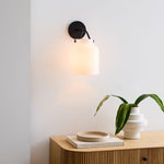 Load image into Gallery viewer, Hanton Modern Minimalist Brass and Glass Sconce – Damp Rated for Bathrooms

