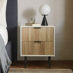 Load image into Gallery viewer, Ulvara Modern Table Lamp - Glass Globe and Tapered Base for Bedroom Glow
