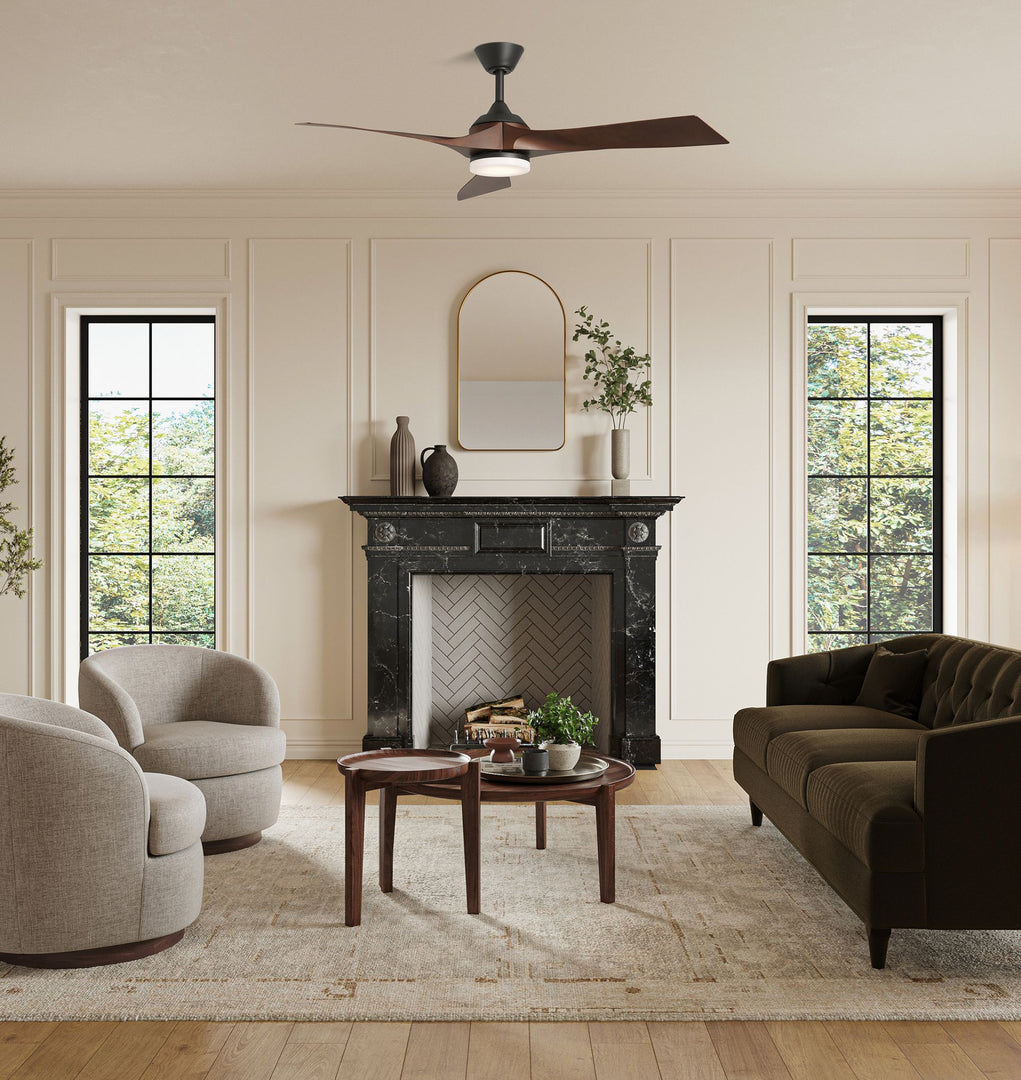 Sleek Ceiling Fan with LED Light - Transform Your Room Design