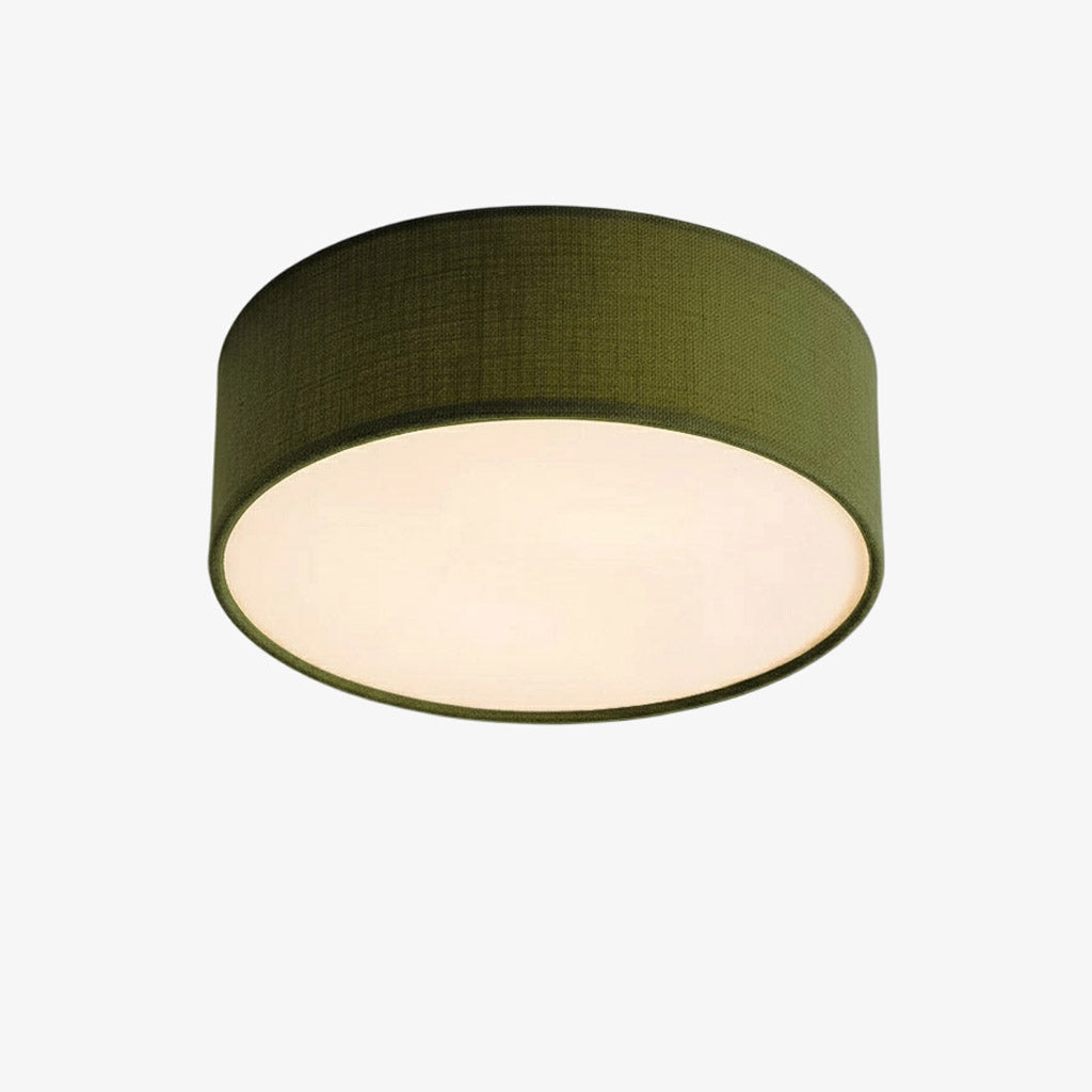 Lampada da soffitto con paralume in tessuto organico Dumora per soggiorno e sala da pranzo