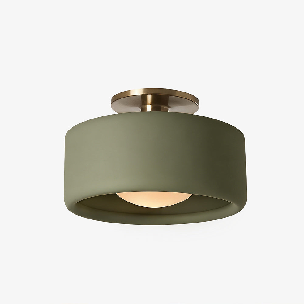 Cerova Modern Porcelain Flush Mount Ceiling Light– Elegant Ivory Shade