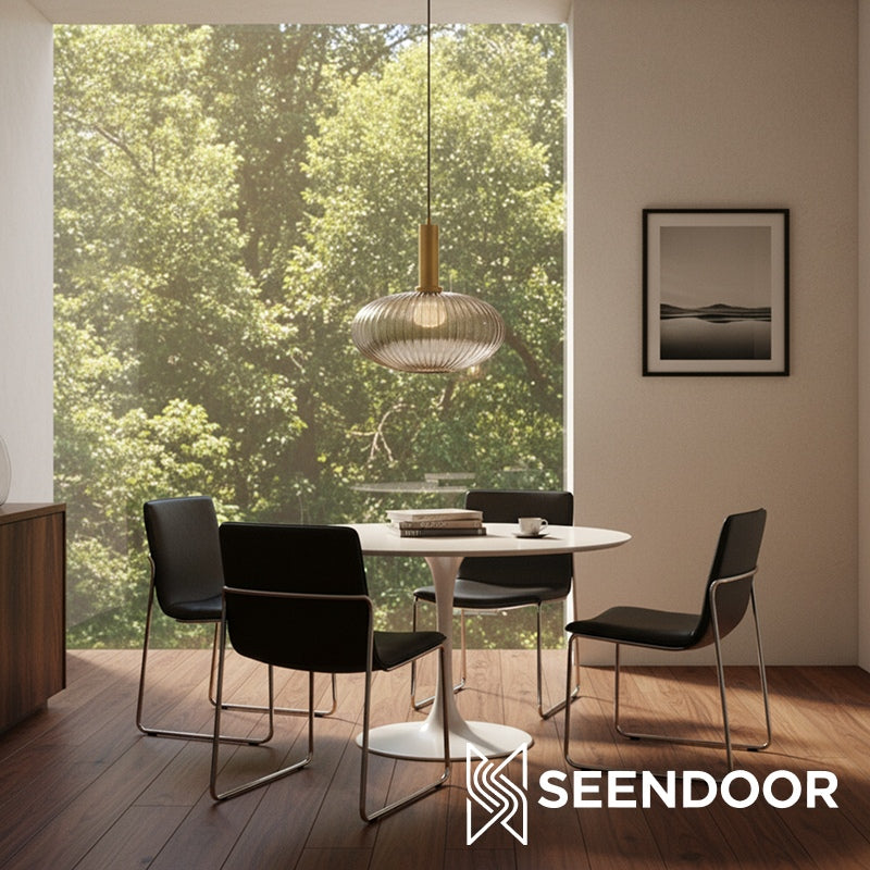 Glass Vintage Pendant Lamp - Sculptural Shade Design for Interior Spaces