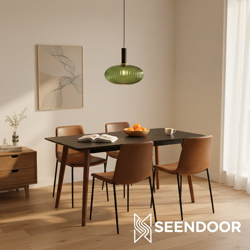 Glass Vintage Pendant Lamp - Sculptural Shade Design for Interior Spaces