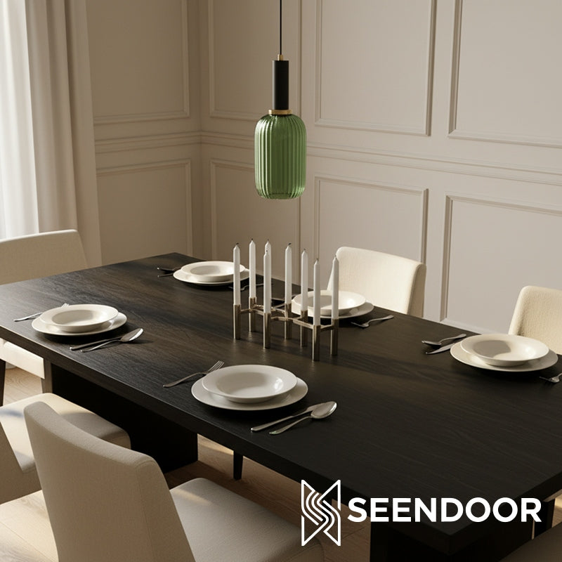 Glass Vintage Pendant Lamp - Sculptural Shade Design for Interior Spaces