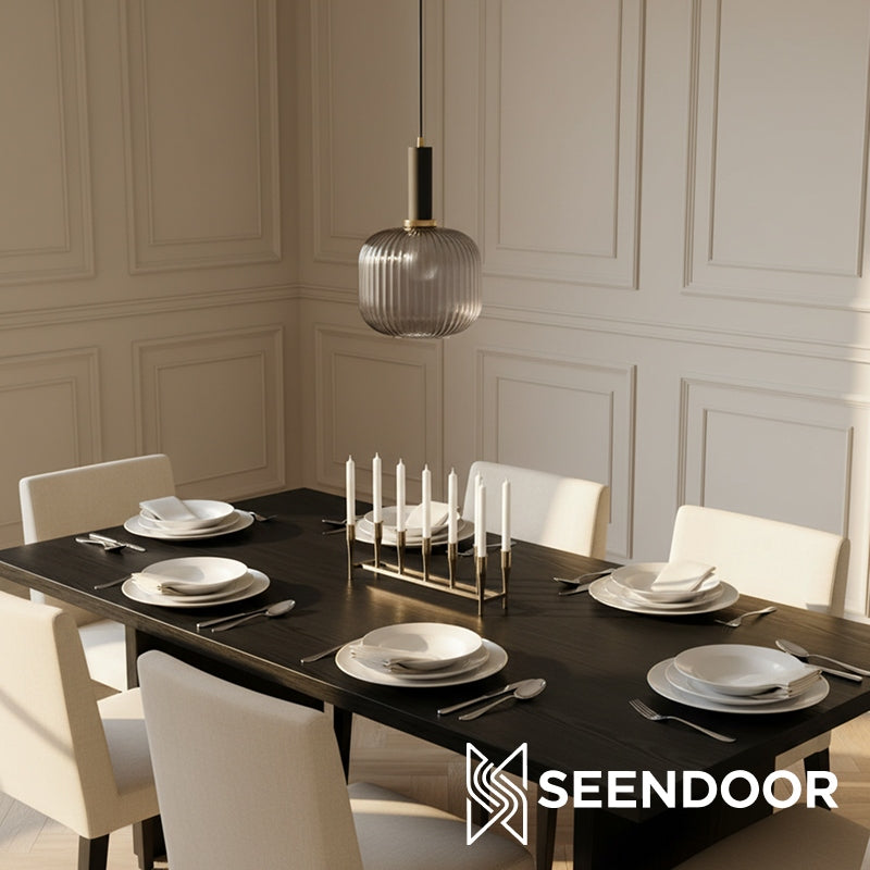 Glass Vintage Pendant Lamp - Sculptural Shade Design for Interior Spaces