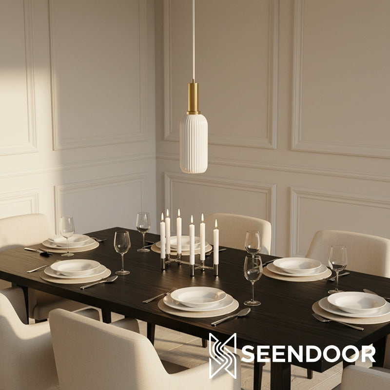 Glass Vintage Pendant Lamp - Sculptural Shade Design for Interior Spaces