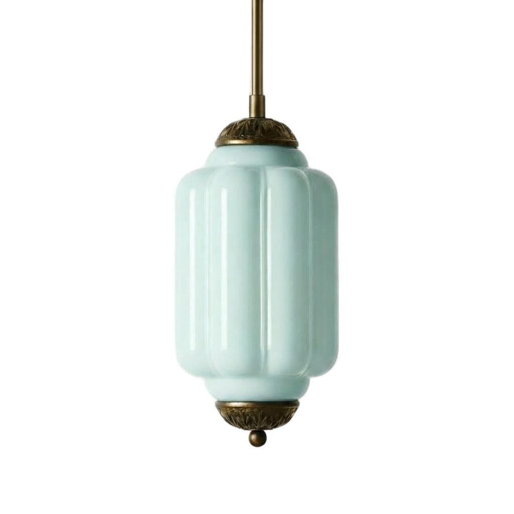 Eloise Vintage Glass Chandelier - Milk Glass Home Accent