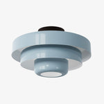 Cargar imagen en el visor de la Galería, Lámpara de Techo Redonda en Capas Colorida Veleora - Luminaria de Metal Estilo Bauhaus para Iluminación Interior de Dormitorio y Cocina