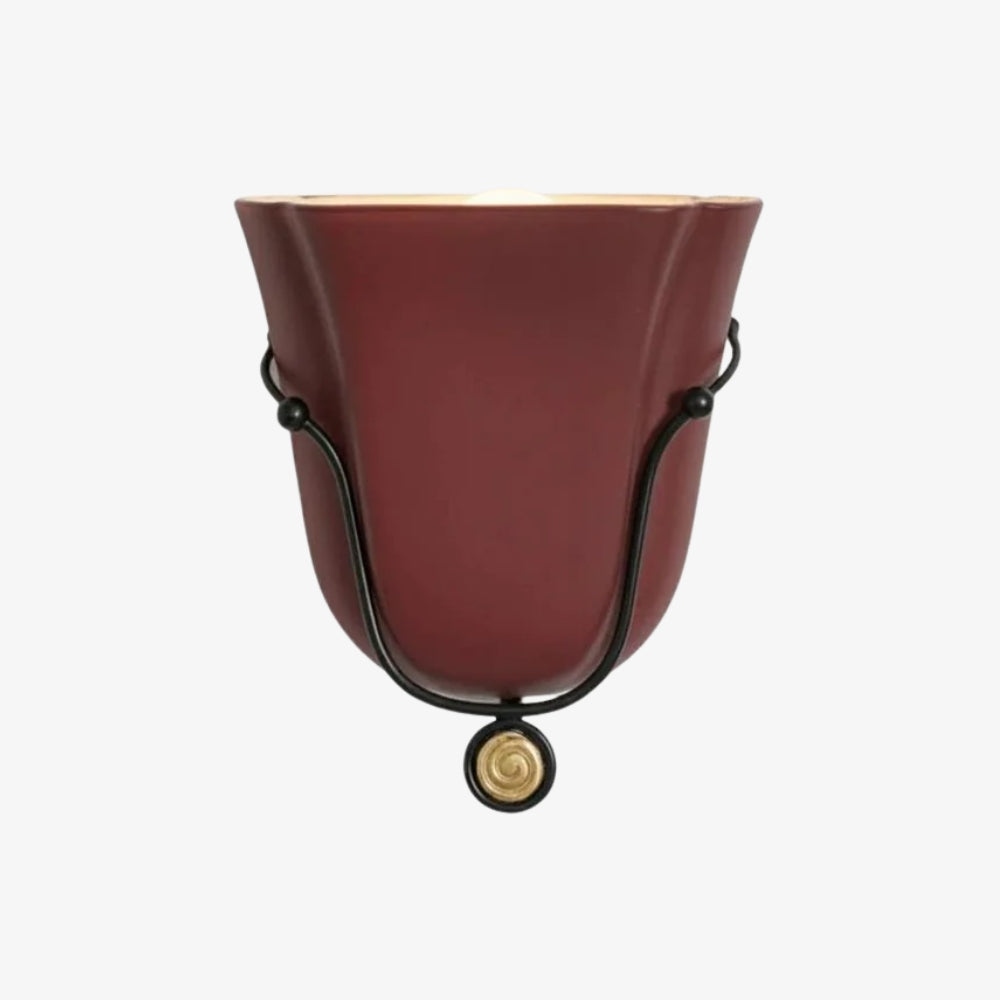 Lámpara de Pared de Vidrio Artesanal Bellina Diseño Contemporáneo para Pasillo