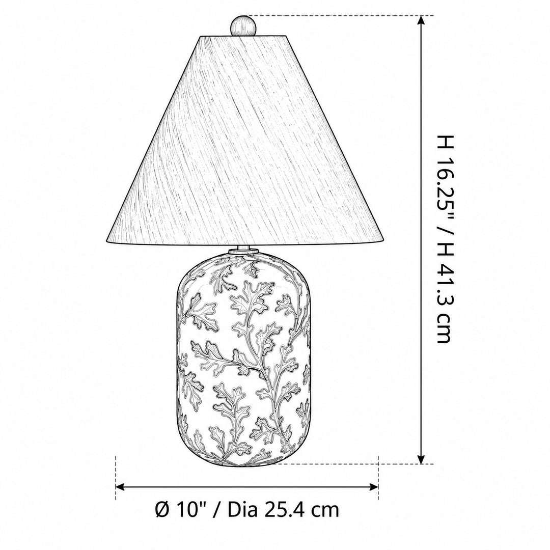 Ceruna Keramiktischlampe – Verjüngter Leinen-Schirm mit Wachsresistenz für Schlafzimmer