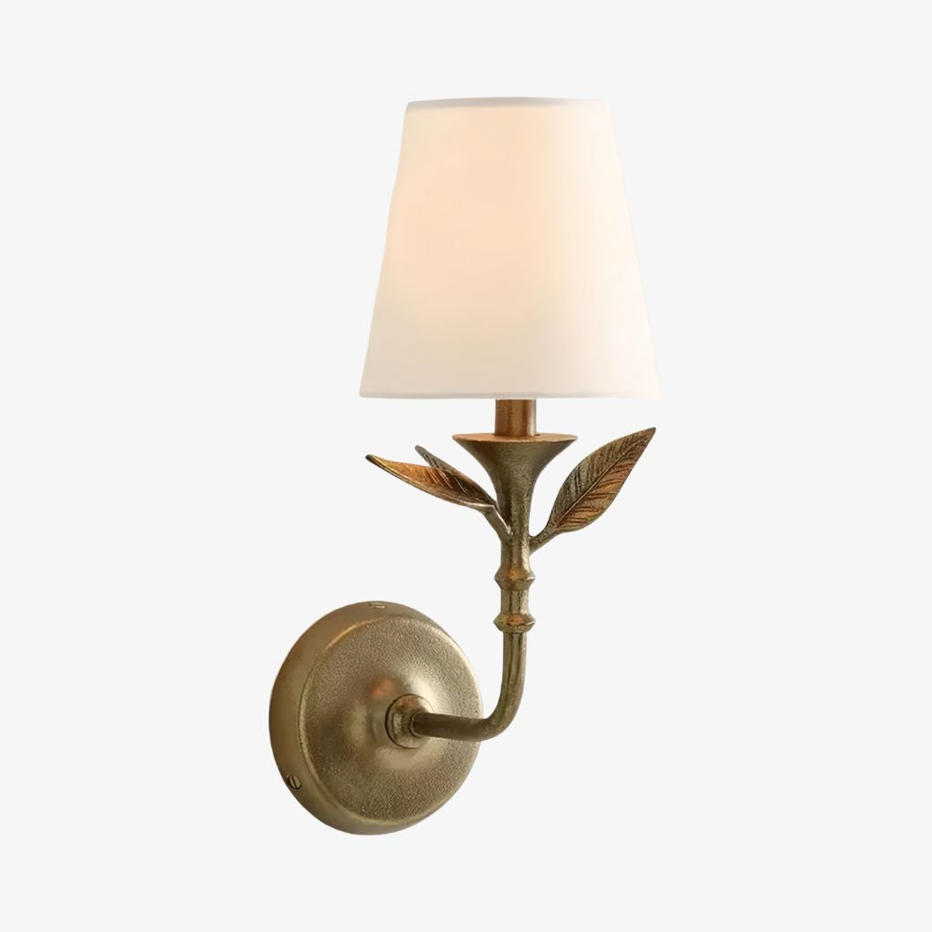 Celia Rustic Botanical Forged Iron Wall Sconce