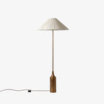 Load image into Gallery viewer, Nordlys Scalloped Linen Shade – Brass Floor Lamp for Living &amp; Bedroom
