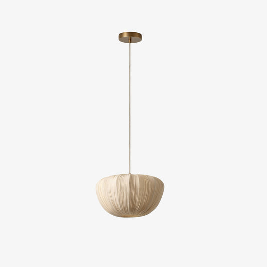 Linbron Pendant – Soft Linen Shade and Curved Frame Modern Light for Dining Room