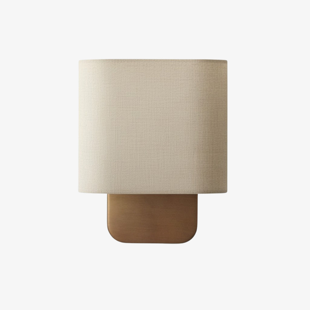 Lampada da Parete Nolvara con Paralume in Tessuto Contemporaneo – Lampada Minimalista in Metallo per Camera e Corridoio
