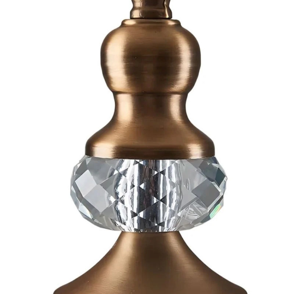 Suspension Verdoma en laiton vintage avec verre transparent - Lampe suspendue fleur pour salle à manger et espaces de vie