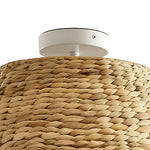 Afbeelding laden in galerijweergave, Boheemse stijl schelpvormige rotan plafondlamp met vlakke montage